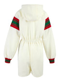 Cream Polyester Hooded Logo Sweatsuit Gucci