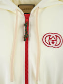 Cream Polyester Hooded Logo Sweatsuit Gucci