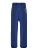 Blue Classic Cotton Pants Gucci