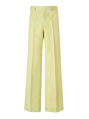 Lime Yellow Polyester Pants Gucci