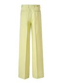Lime Yellow Polyester Pants Gucci