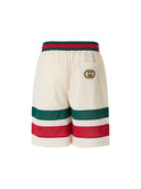 Cream polyester  Logo Shorts Gucci