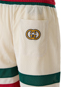 Cream polyester  Logo Shorts Gucci