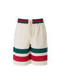 Cream polyester  Logo Shorts Gucci