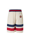 Cream polyester Logo Shorts Gucci