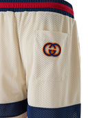 Cream polyester Logo Shorts Gucci