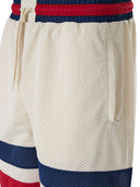 Cream polyester Logo Shorts Gucci