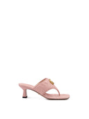 Mystic Pink Nappa Charlotte Leather Sandals Gucci