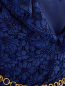 Blu Viscose and Cotton Mid Long Dress Gucci