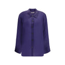 Purple Silk Dress Shirt