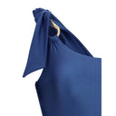 Light Blue Polyamide One-Piece Swimsuit