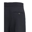 Black Viscose Casual Pants
