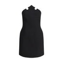 Black Polyester Casual Dress