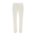 White Silk Casual Pants