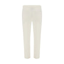White Silk Casual Pants