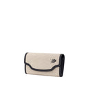 Beige Fabric And Leather Wallet - Allure Absolue
