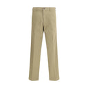 Beige Cotton Chino Pants
