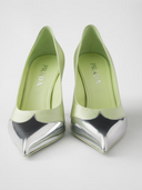 Satin And Metallic Leather Pumps Prada