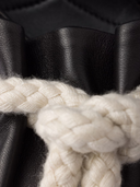 Black Nappa Leather Rope Detail  Sandals Prada