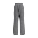 Gray Cotton Casual Pants