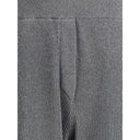Gray Cotton Casual Pants