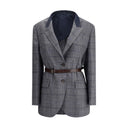 Gray Fleece Wool Blazer