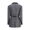 Gray Fleece Wool Blazer