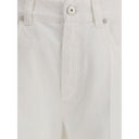 White Cotton Straight-Leg Jeans