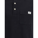 Black Cotton Polo Shirt