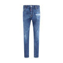 Blue Cotton Skinny Jeans