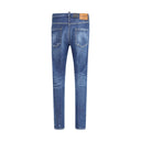 Blue Cotton Skinny Jeans