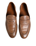 Brown Leather Loafer Dress Formal Shoes - Allure Absolue
