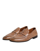 Brown Leather Loafer Dress Formal Shoes - Allure Absolue