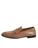 Brown Leather Loafer Dress Formal Shoes - Allure Absolue
