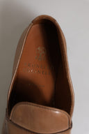 Brown Leather Loafer Dress Formal Shoes - Allure Absolue