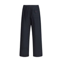 Black Cotton Casual Pants