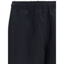 Black Cotton Casual Pants