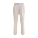 Gray Cotton Casual Pants