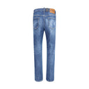 Blue Cotton Skinny Jeans