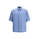 Light Blue Linen Shortsleeve Shirt
