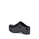 Black Calf Leather Bos Taurus Clogs
