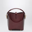 Saint Laurent Mini Le 37 bucket bag in burgundy patent leather
