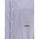 Blue Cotton Pattern Shirt