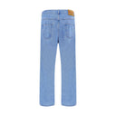 Light Blue Cotton Straight-Leg Jeans