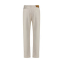 Cream Cotton Jeans Denim