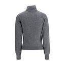 Cuello alto de cachemira gris