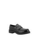 Black Rubber Platform Loafers