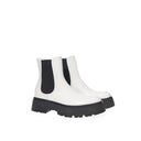 Black And White Leather Boot Alexander McQueen