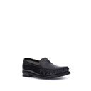 Black Calf Leather Bos Taurus Slip-On Loafers