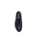 Black Calf Leather Bos Taurus Slip-On Loafers
